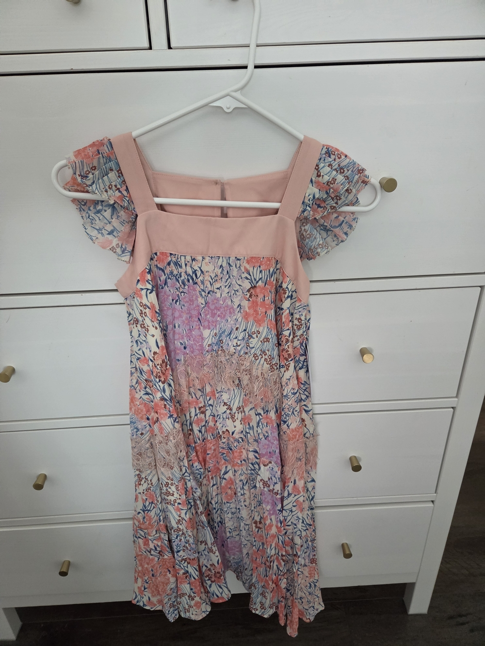 Reiss Pink Floral Strappy Summer Dress